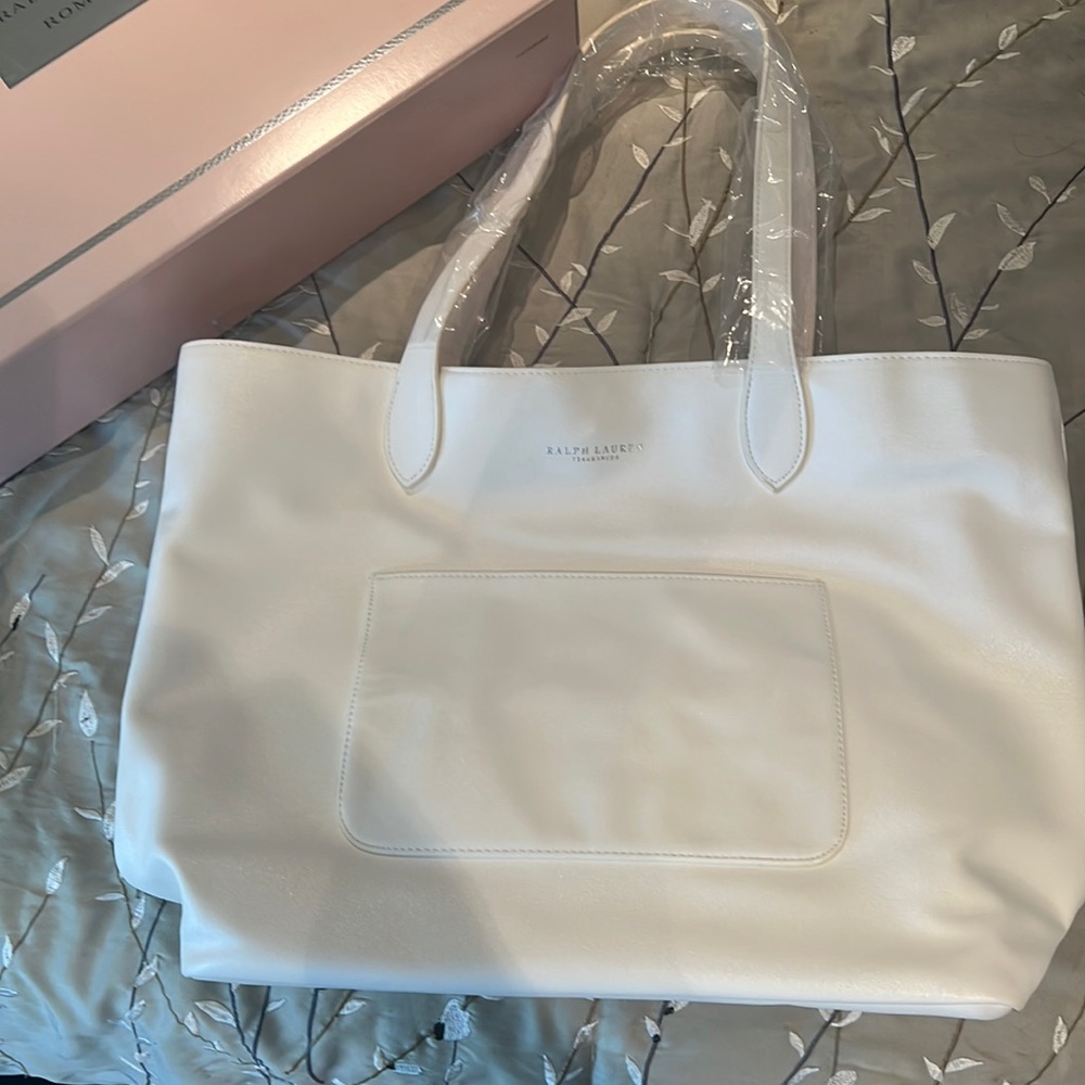 White Ralph Lauren tote bag